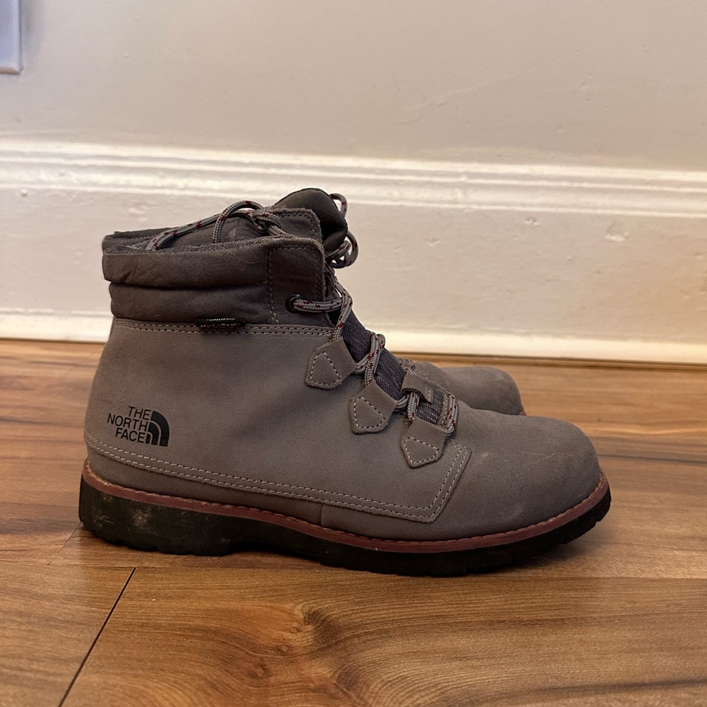 The North Face gray hiking boots